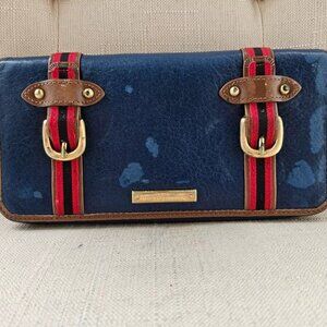 Samantha Thavasa Petit Choice Wallet Clutch Blue Card Holder Purse Zip Around
